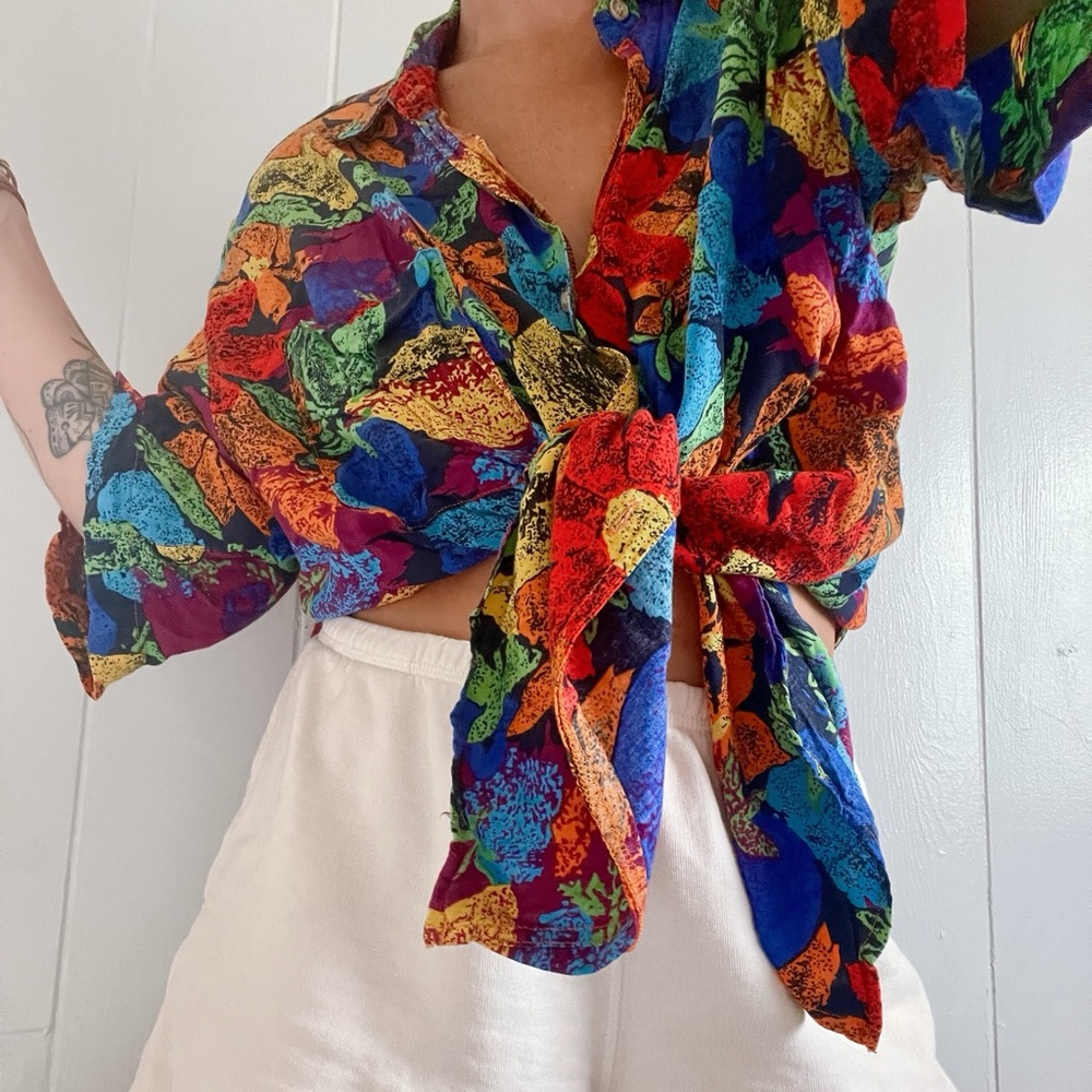 Retro Oversized Button-Down - image 1